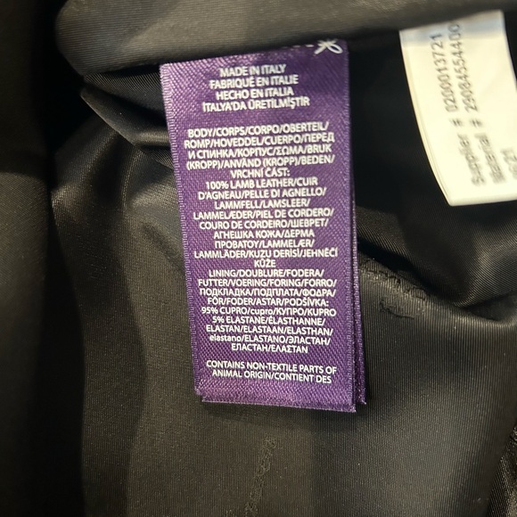 Ralph Lauren 100% Lamb Leather A-Line Black Lined Skirt, Made In Italy, Size 12 - Picture 6 of 9